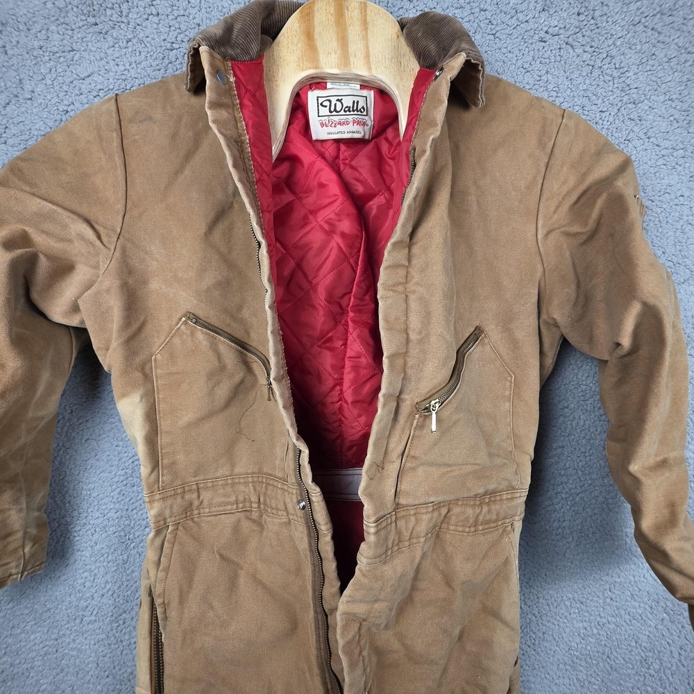 Vintage Walls Blizzard Pruf Coveralls Mens Large Insulated Side‎ Zip USA 80s - Picture 4 of 15
